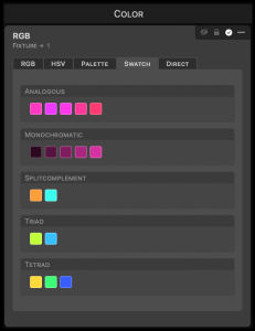 CueServer Studio allows you to work in the RGB, CMY, and HSV color ...